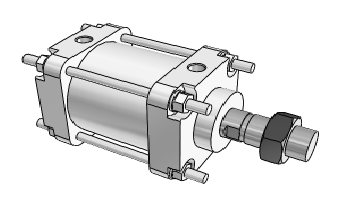单作用气缸的工作原理,适用于低冲击和低冲程应用
