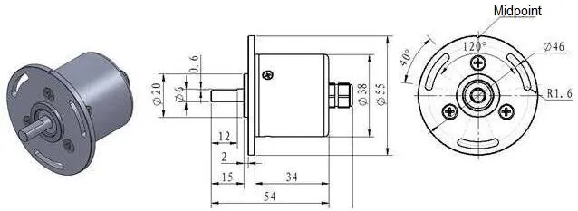 角度传感器尺寸 角度传感器尺寸